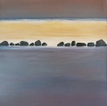Sur la plage - mauve - Pierres et Roches