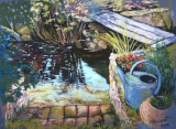 Le ru (Jardin du Prieuré) - Aquarelles et Pastels