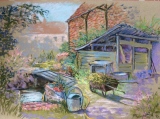Au jardin du Prieuré (La Ferté-Loupière) - Aquarelles et Pastels