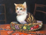 Chat (pastel) - Petites scènes
